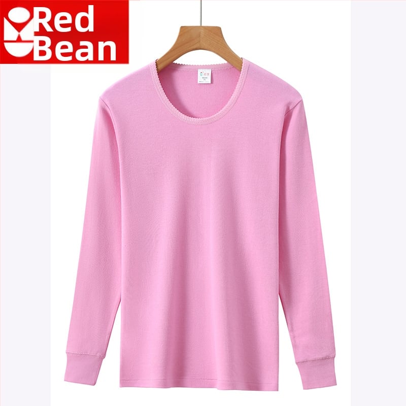 Top termic din bumbac 100%, pulover cu guler rotund, fără cusături, dintr-un singur strat, țesătură 181–200 g/m²