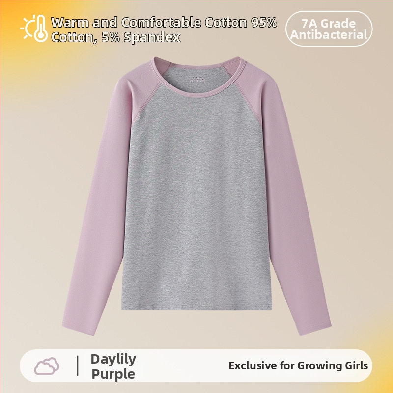 Top termic de toamnă pentru fete – 95% bumbac, un singur strat, 181–200 g/m², pentru 7–18 ani