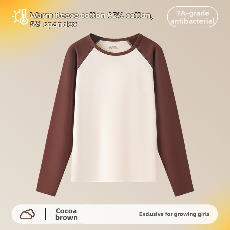 Top termic de toamnă pentru fete – 95% bumbac, un singur strat, 181–200 g/m², pentru 7–18 ani