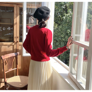 Megztas kardiganas, retro stilius, vilnos audinys, ilgos rankovės, sagos priekyje