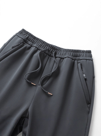 Pantaloni sport casual - Nylon-Spandex 88/12, căptușeală fleece, elasticitate ridicată, talie medie, croială largă