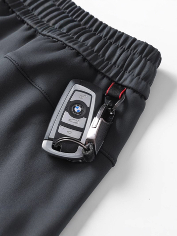 Pantaloni sport casual - Nylon-Spandex 88/12, căptușeală fleece, elasticitate ridicată, talie medie, croială largă