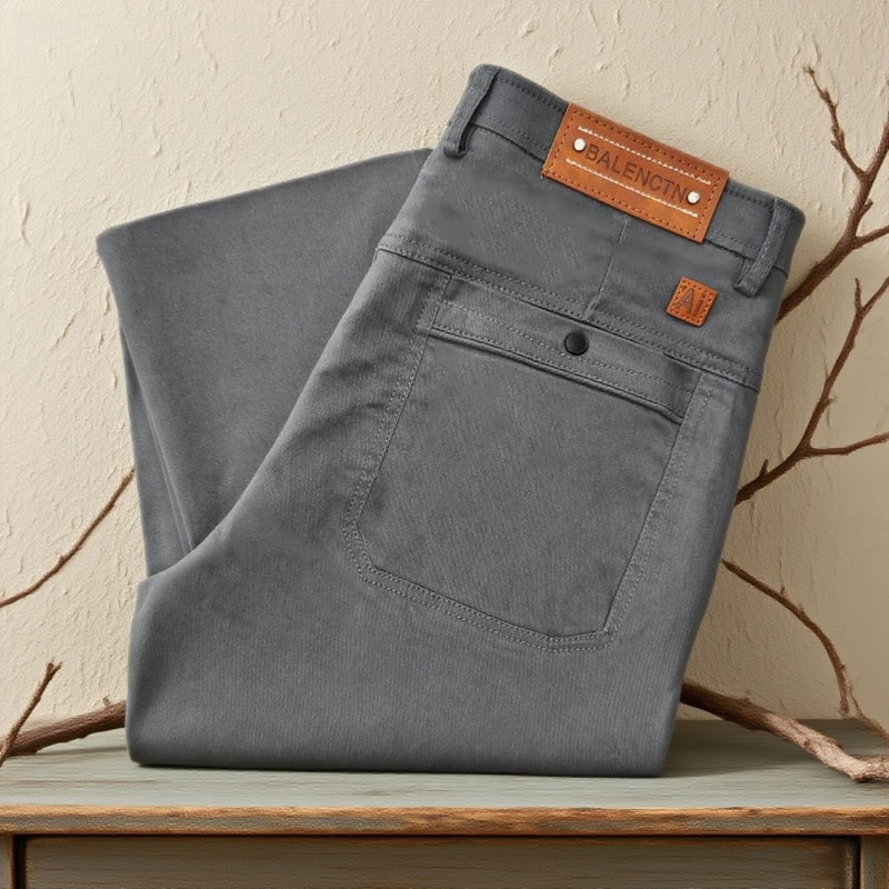 Ανδρικά παντελόνια business casual, ίσιο κόψιμο, μεσαία μέση, κλείσιμο με κορδόνι, μείγμα πολυεστέρα