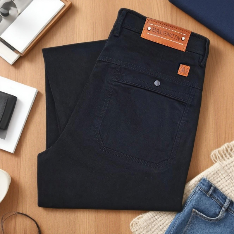 Ανδρικά παντελόνια business casual, ίσιο κόψιμο, μεσαία μέση, κλείσιμο με κορδόνι, μείγμα πολυεστέρα