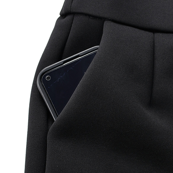 Oli velvet anyag; magas derekú, elasztikus övvel; fleece belső; vastag anyag; laza szabású hosszú cigaretta-stílusú nadrág; viszkóz 50–70% és nylon <30%