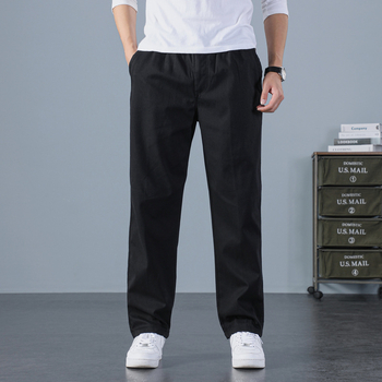 Pantaloni de lucru din bumbac, croială dreaptă, talie medie, fermoar, buzunare multiple, pentru iarnă