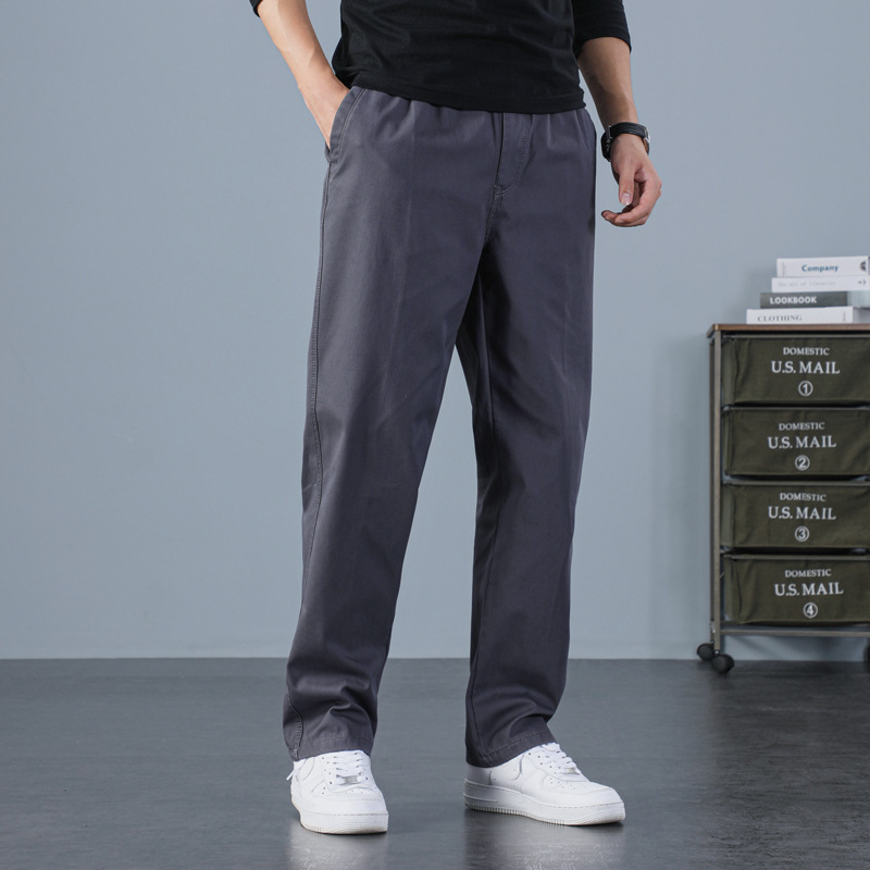 Pantaloni de lucru din bumbac, croială dreaptă, talie medie, fermoar, buzunare multiple, pentru iarnă