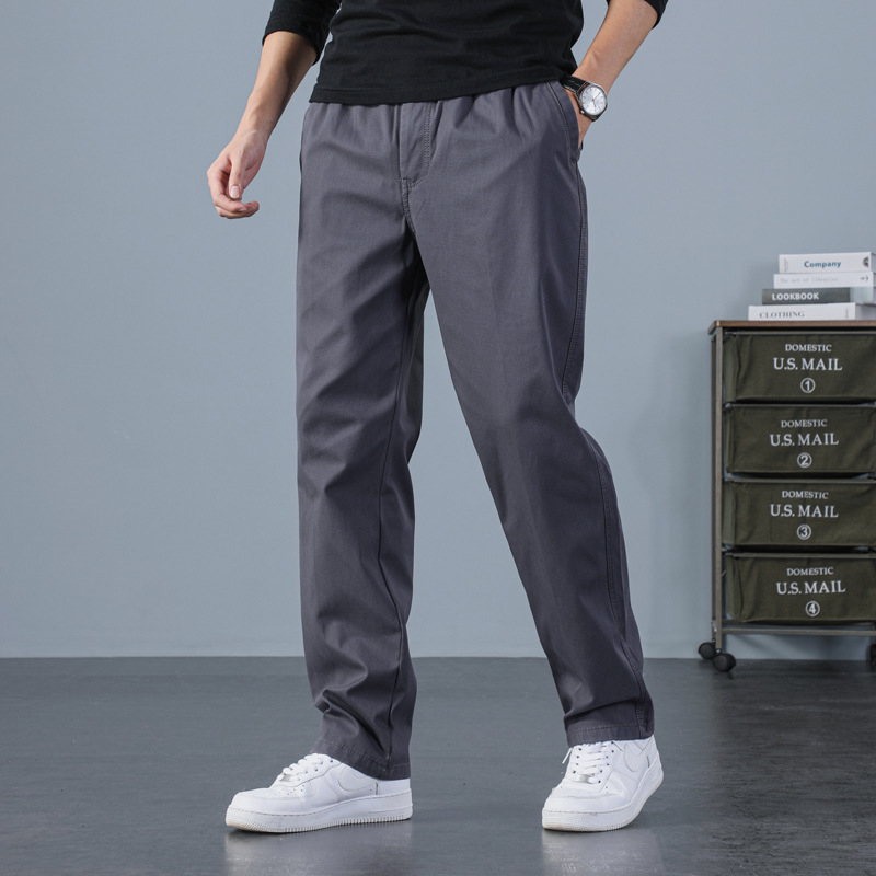 Pantaloni de lucru din bumbac, croială dreaptă, talie medie, fermoar, buzunare multiple, pentru iarnă