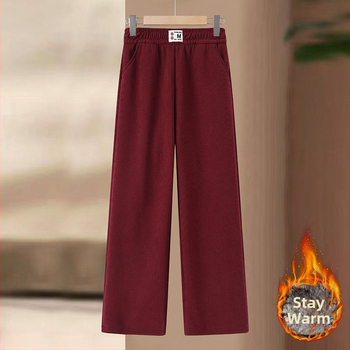 Dámske široké nohavice z polyesteru, 90-95% polyester, voľný strih, kancelársky štýl, mikroelastický materiál