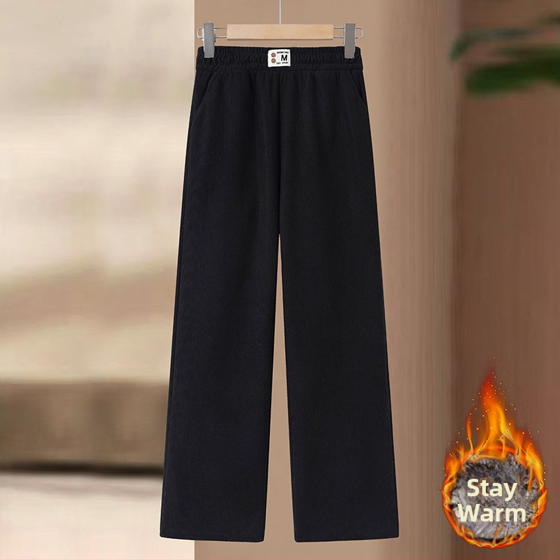 Dámske široké nohavice z polyesteru, 90-95% polyester, voľný strih, kancelársky štýl, mikroelastický materiál