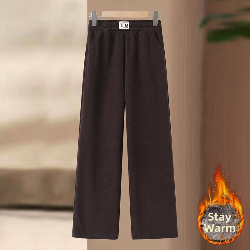 Dámske široké nohavice z polyesteru, 90-95% polyester, voľný strih, kancelársky štýl, mikroelastický materiál