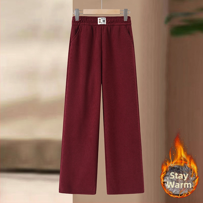 Dámske široké nohavice z polyesteru, 90-95% polyester, voľný strih, kancelársky štýl, mikroelastický materiál