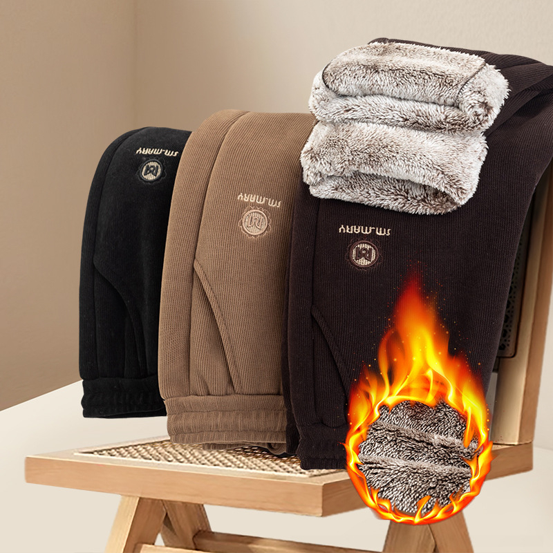 Flisinės moteriškos kelnes, laisvas kirpimas, aukštas liemuo, poliesteris, storos žiemai