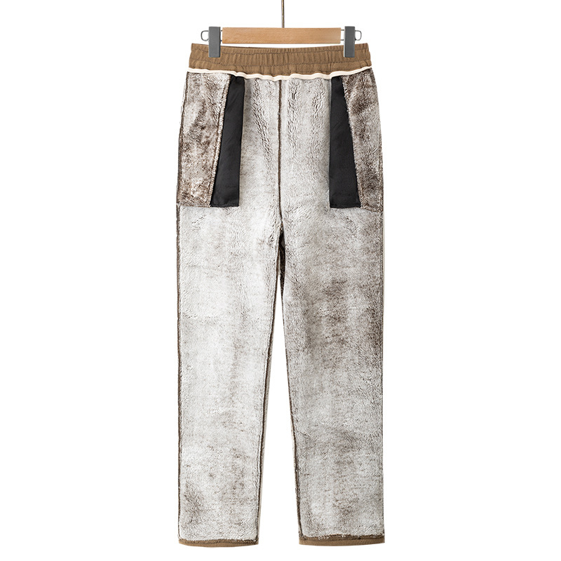 Flisinės moteriškos kelnes, laisvas kirpimas, aukštas liemuo, poliesteris, storos žiemai