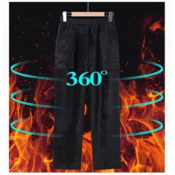 Pantaloni casual din lână, drepti, pentru femei, talie înaltă cu elastic