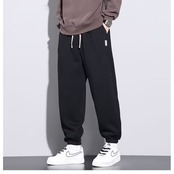 Casual muške hlače do gležnja, poliester-Lycra tkanina, dvostruki pojas, nošenje kroz sve sezone
