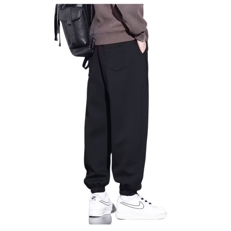 Casual muške hlače do gležnja, poliester-Lycra tkanina, dvostruki pojas, nošenje kroz sve sezone