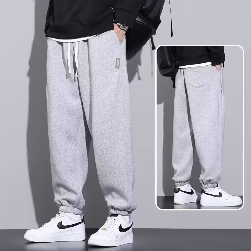 Casual muške hlače do gležnja, poliester-Lycra tkanina, dvostruki pojas, nošenje kroz sve sezone
