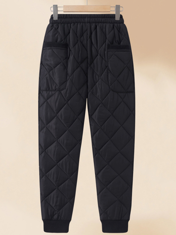 Дамски зимни топли панталони – висока талия, свободен крой, дебели полиестерни влакна (Зима 2025)