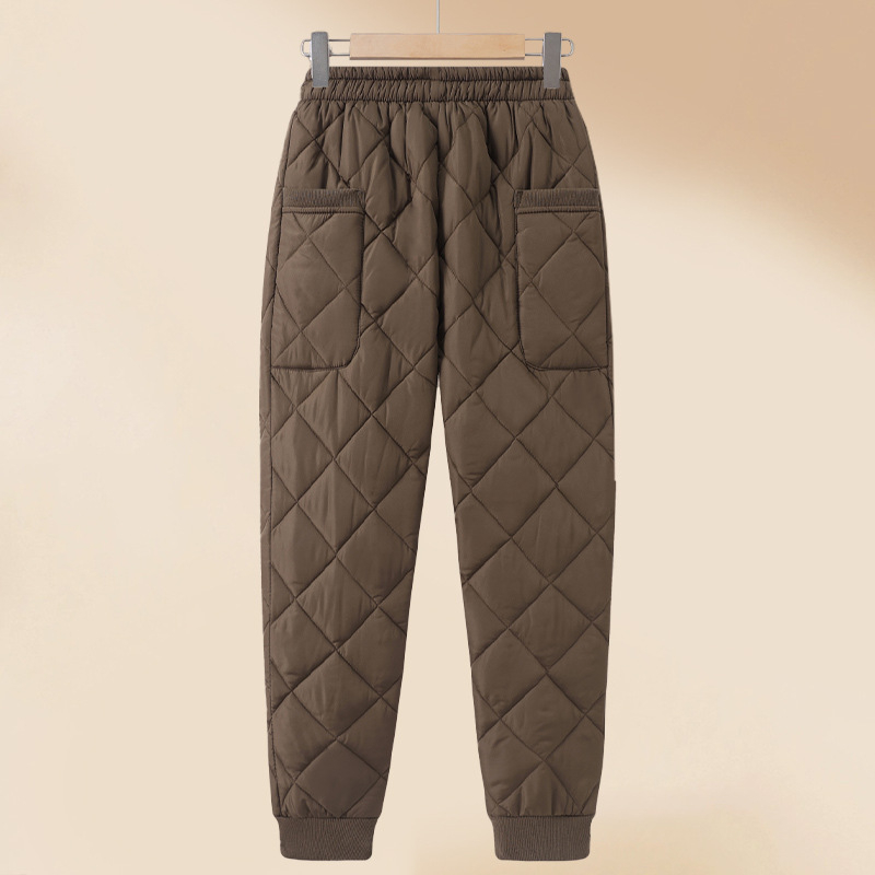 Дамски зимни топли панталони – висока талия, свободен крой, дебели полиестерни влакна (Зима 2025)