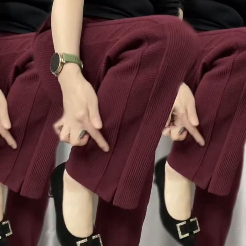 Pantaloni harém din lână, grosime standard, lansare primăvară 2024, pantaloni casual pentru femei