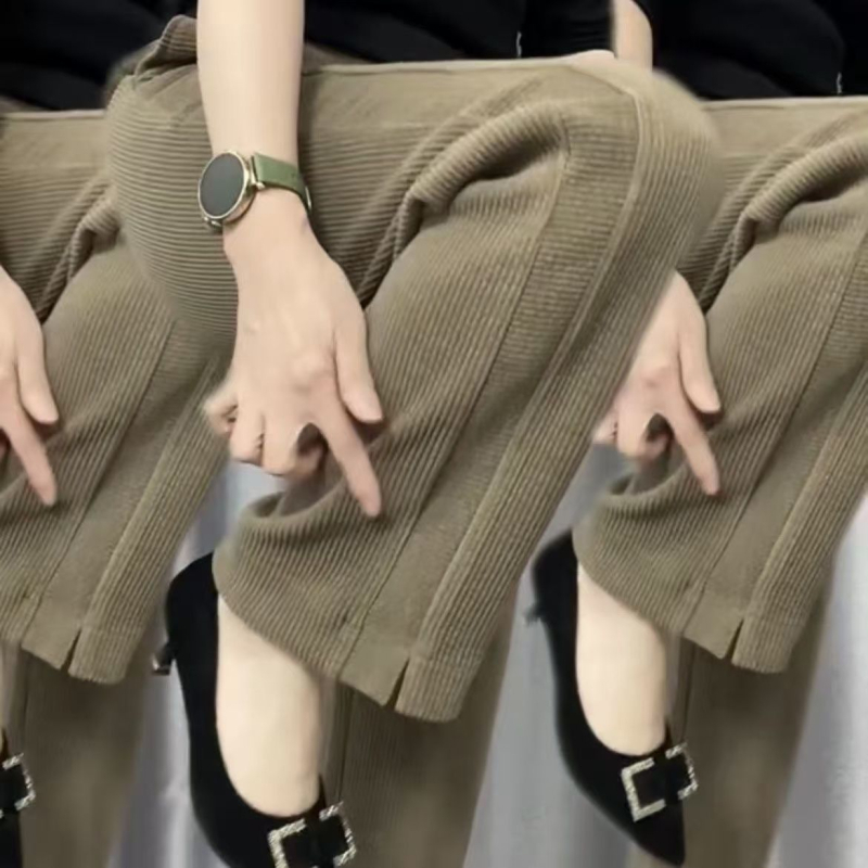 Pantaloni harém din lână, grosime standard, lansare primăvară 2024, pantaloni casual pentru femei