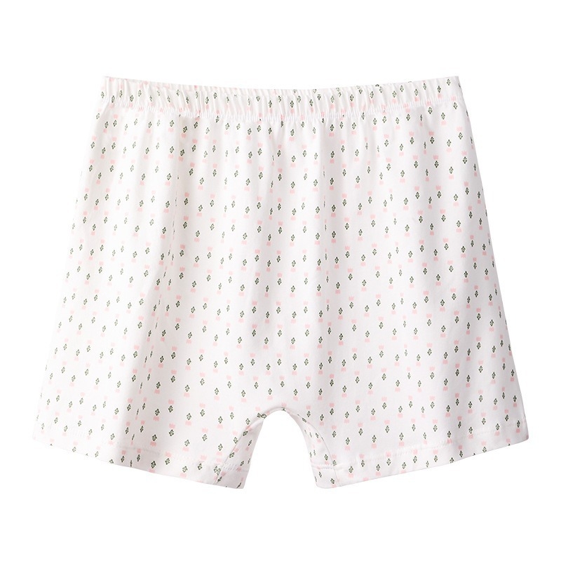 Дамски памучни боксерки с висока талия, свободни, антибактериални, флорални мотиви, плюс размер