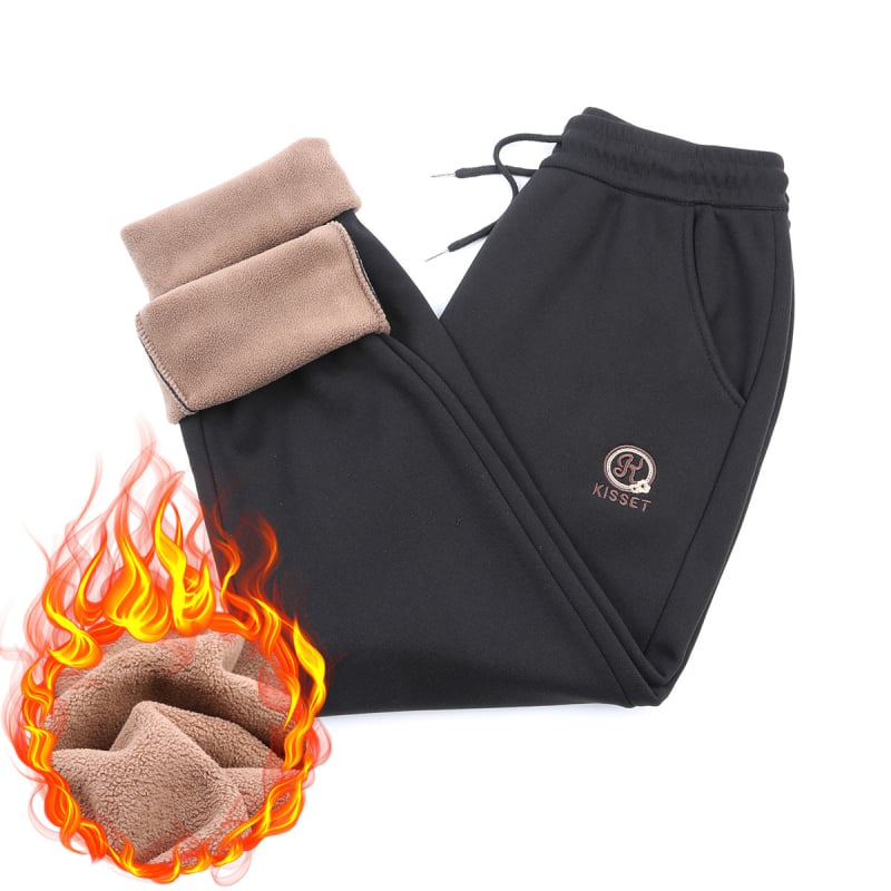 Pantaloni antivânt cu model de pietre, stil de iarnă pentru femei de vârstă mijlocie și în vârstă, croială dreaptă, căptuți cu fleece, microelasticitate