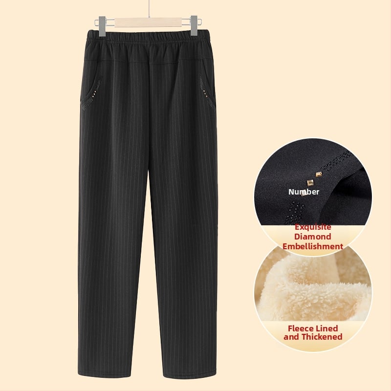 Pantaloni largi pentru femei, stil casual japonez/koreean, poliester 95% + spandex 5%, microelasticitate, grosime medie