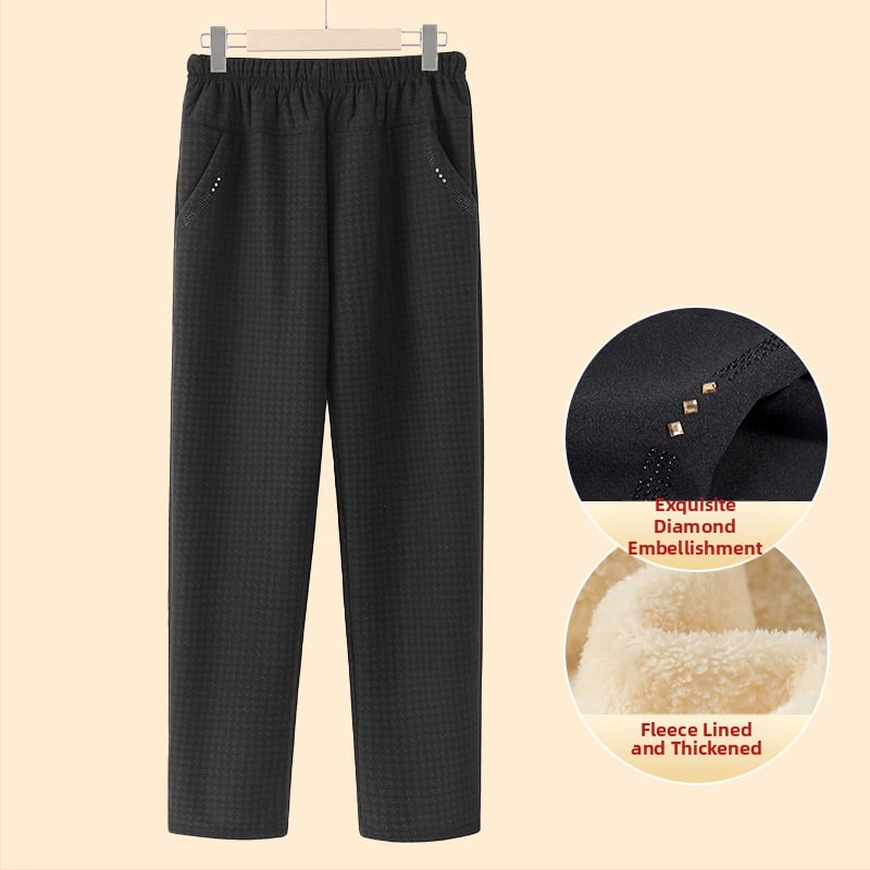 Pantaloni largi pentru femei, stil casual japonez/koreean, poliester 95% + spandex 5%, microelasticitate, grosime medie