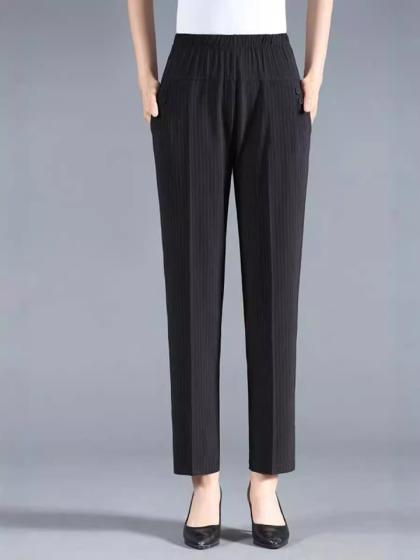 Γυναικείοι καθημερινοί παντελόνες, υψηλή μέση, φαρδιά γραμμή, μικροελαστικότητα, ύφασμα Tencel cotton (50–70% αναγεννημένη κυτταρίνη) με Spandex <30%, μακριές