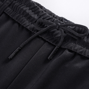 Pantaloni de iarnă pentru bărbați, croială dreaptă, căptuiți cu fleece, din amestec poliester-elastan, închidere cu șnur