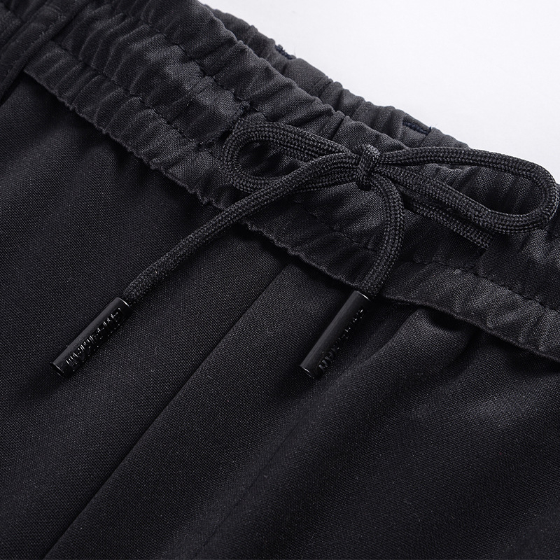 Pantaloni de iarnă pentru bărbați, croială dreaptă, căptuiți cu fleece, din amestec poliester-elastan, închidere cu șnur