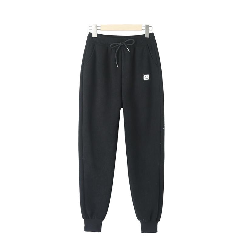 Pantaloni de iarnă pentru femei cu fleece, talie înaltă, croială lejeră, stil casual-elegant, poliester peste 95%