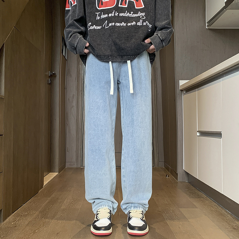 Pantaloni casual pentru bărbați, croială lejeră, talie elastică, căptușeală fleece, amestec Lycra (toate anotimpurile)