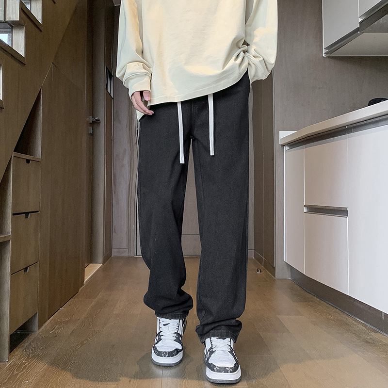 Pantaloni casual pentru bărbați, croială lejeră, talie elastică, căptușeală fleece, amestec Lycra (toate anotimpurile)