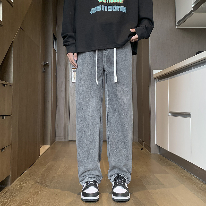 Pantaloni casual pentru bărbați, croială lejeră, talie elastică, căptușeală fleece, amestec Lycra (toate anotimpurile)