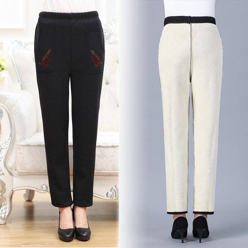 Pantaloni femei din țesătură Wire Cloth, 90-95% poliester, talie medie, stil Hong Kong wind, retro literar-artistic