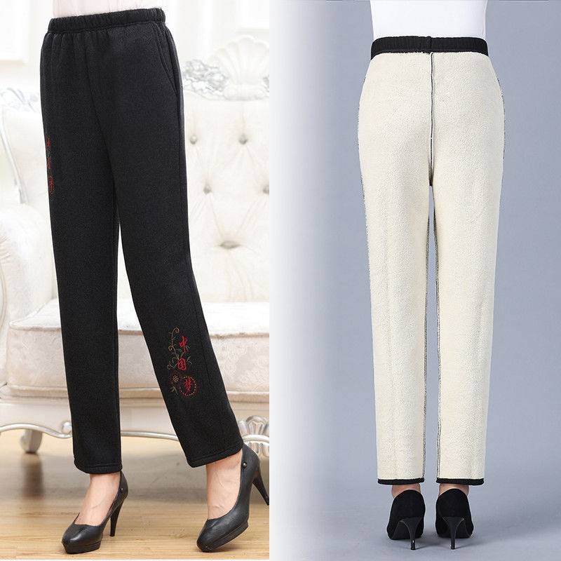 Pantaloni femei din țesătură Wire Cloth, 90-95% poliester, talie medie, stil Hong Kong wind, retro literar-artistic