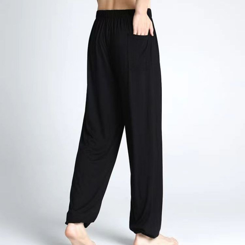 Pantaloni lantern, croială lejeră, talie medie, țesătură modal, imprimeu abstract, croi drept