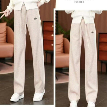 Pantaloni de trening pentru femei iarna 2025, Space Cotton, elasticitate ridicată, căptuți cu fleece gros, stil casual harém