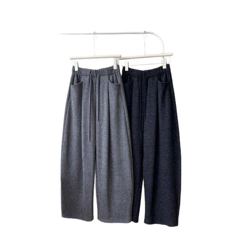 Ženske hlače s širokim krojem i flis podstavom za jesen i zimu, casual stil