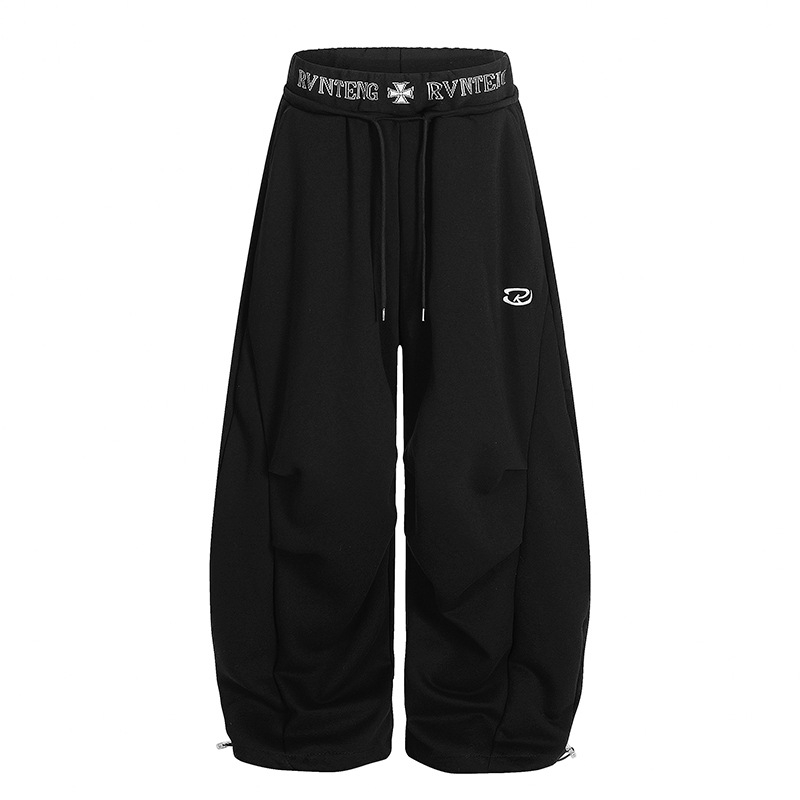 Pantaloni casual din bumbac pentru femei, croială lejeră, talie medie, stil stradal