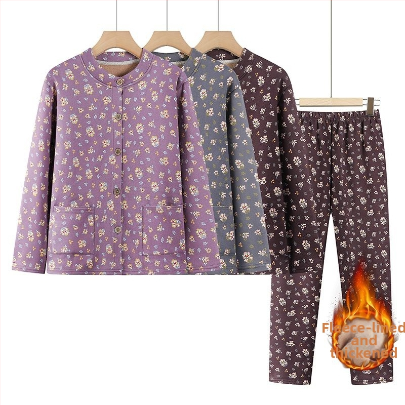 Kombinētais kardigans ar brīvo bikses ar augstu vidukli – Derong poliesteris ar flīsa oderi; ekstra bieza auduma 351–400 g/m²; oderes 91–95%; rudens-zima