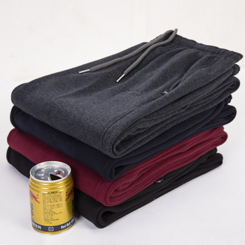 Pantalone za žene srednje dobi, jesensko-zimske, s flis podstavom, visokim strukom, pamučni materijal