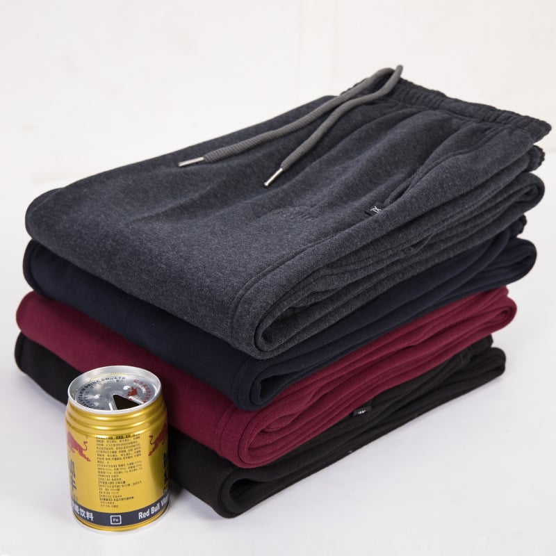 Pantalone za žene srednje dobi, jesensko-zimske, s flis podstavom, visokim strukom, pamučni materijal