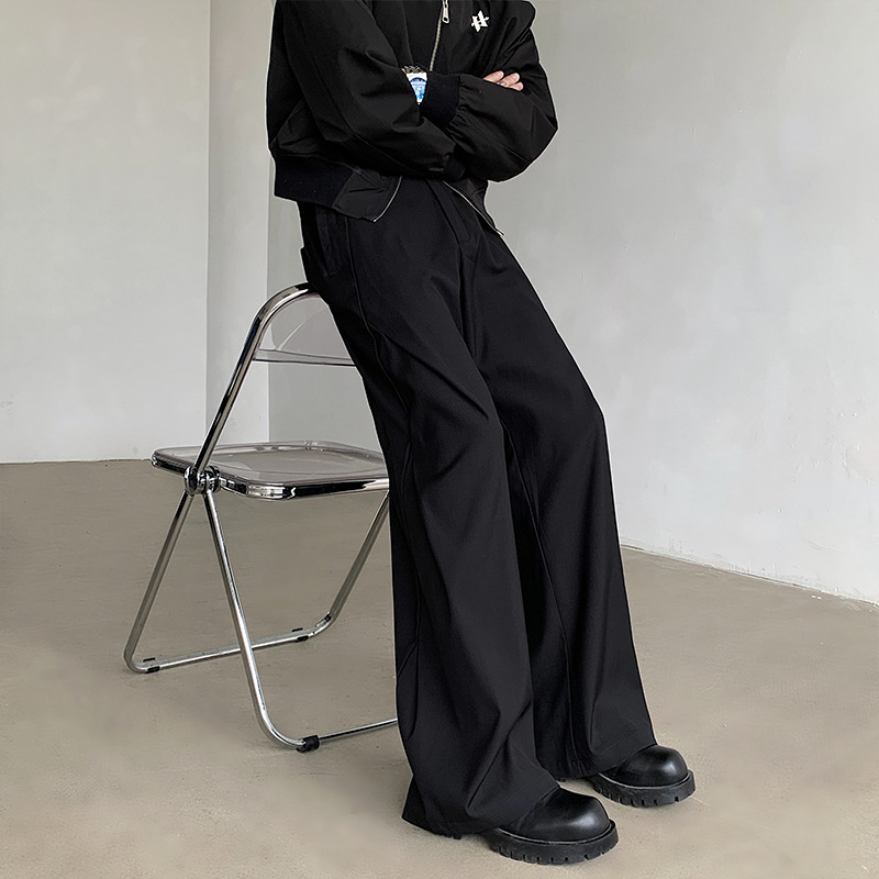 Casual hlače širokih nogavica s plisiranom strukturom, opuštenog kroja, dvostruki pojas, fleec podstava, Lycra tkanina