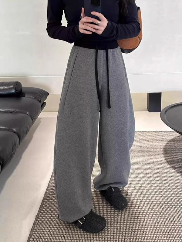 Mindennapi nadrágok, széles szárú sablás vonal, magas derék, pamut-poliészter keverék, mikro-elasztikus