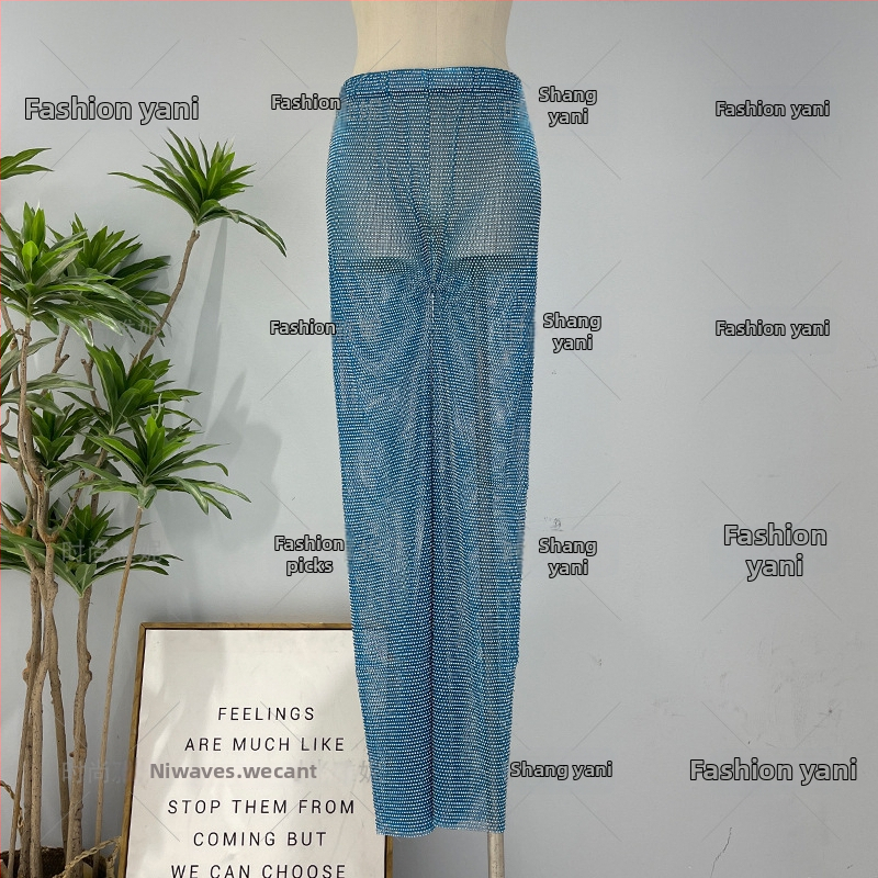 Női casual nadrág, egyenes szabás, poliészter anyag 50-70% tartalom, nyár 2023, friss és aranyos stílus