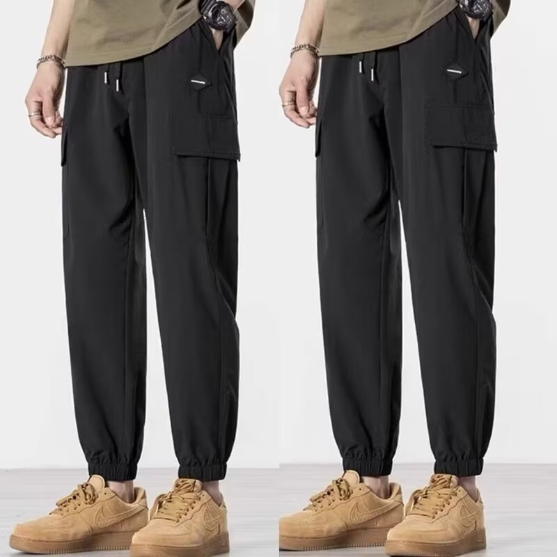 Muške casual hlače – opuštena ravna silueta, fleece unutrašnjost, poliester/Lycra materijal, za sve sezone